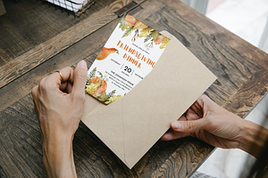 Editable Thanksgiving Invitation