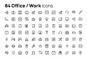 Office & Work line icons set, an Outline Icon by AIWD (Thumbnail 2 of 2)
