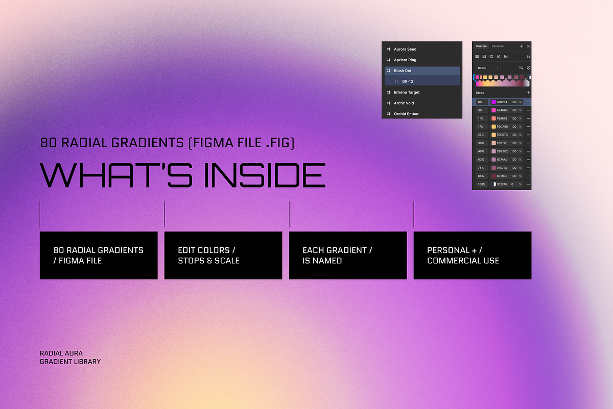 Radial Aura — 80 Radial Gradients, a Gradient Add-On by Ceaso Store (Photo 3 of 8)