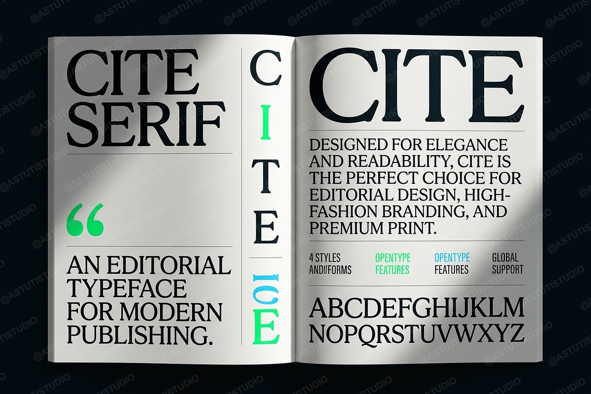 Cite | A Refined Minimalist Serif, a Serif Font by Astuti Studio (Photo 7 of 25)
