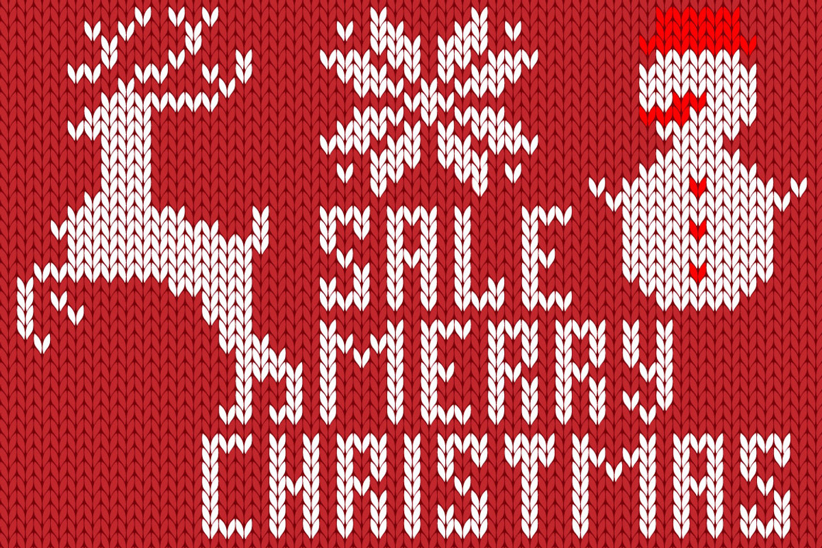 Сhristmas Knitted Font preview 3