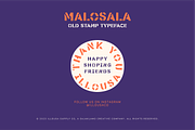 Malosala | Vintage Stamp Font, a Sans Serif Font by Illousa (Thumbnail 5 of 5)