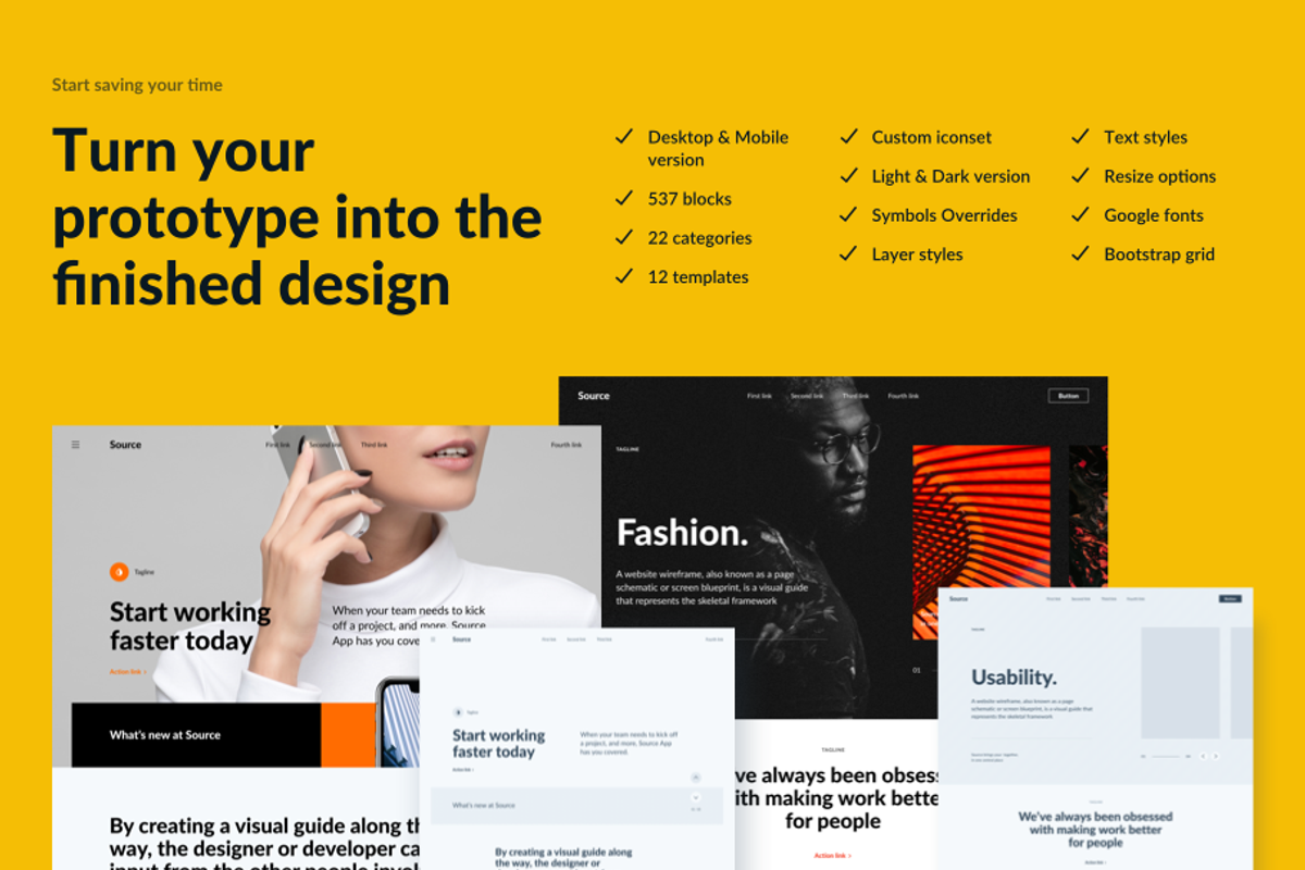 Source Wireframe Kit, a Wireframe Template by Forpeople (Photo 5 of 5)