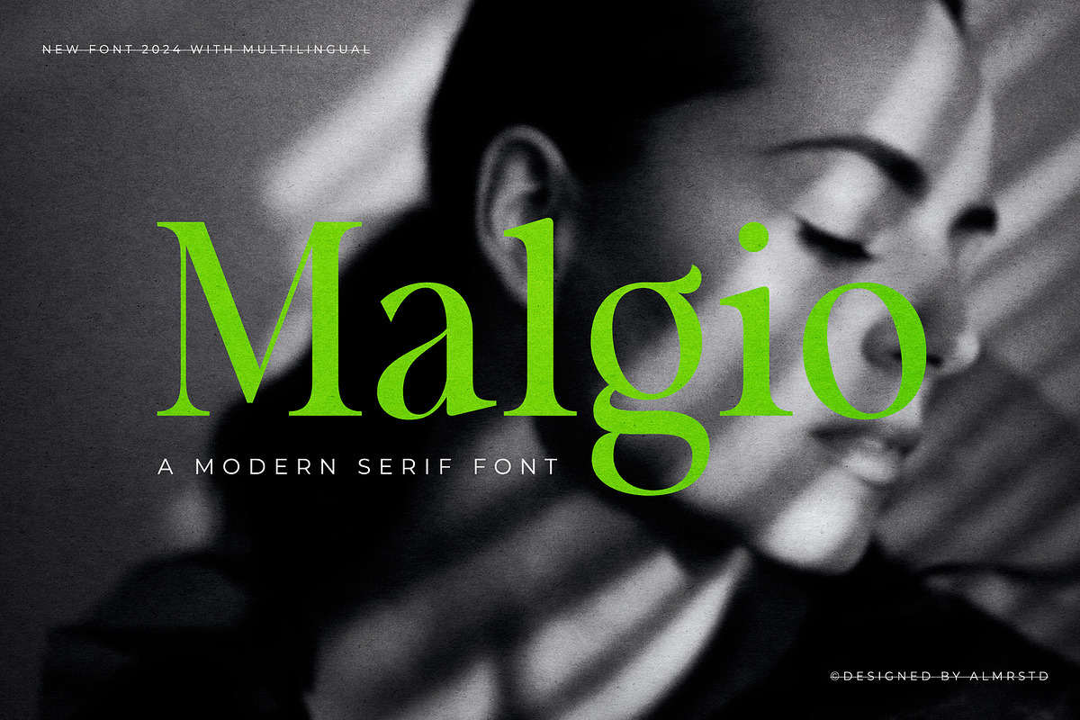 Malgio - Modern Serif, a Serif Font by Almeera Std (Photo 1 of 6)