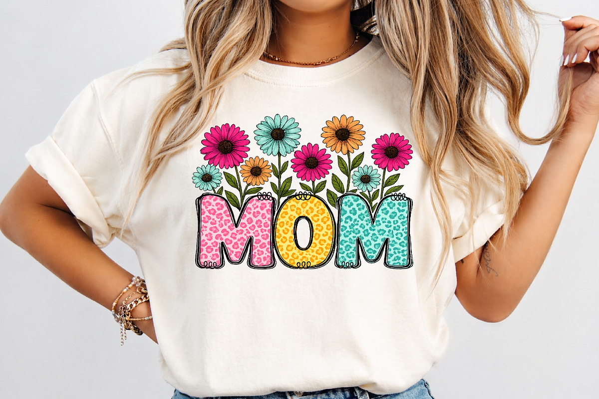 Retro Mom PNG, Mama Floral Flower De, an Illustration by Libby Wishes (Photo 4 of 5)