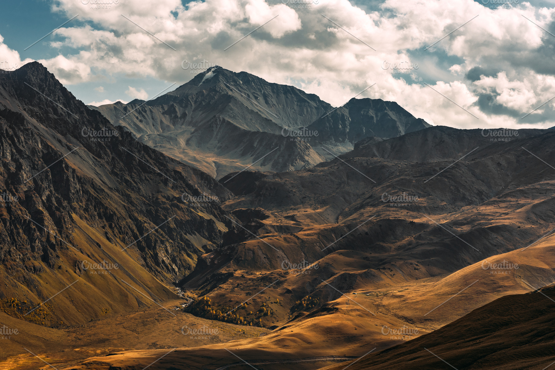 Mountain landscape stock photo containing alpine and alpinism, a Nature Photo by SOTNIKOV_MISHA