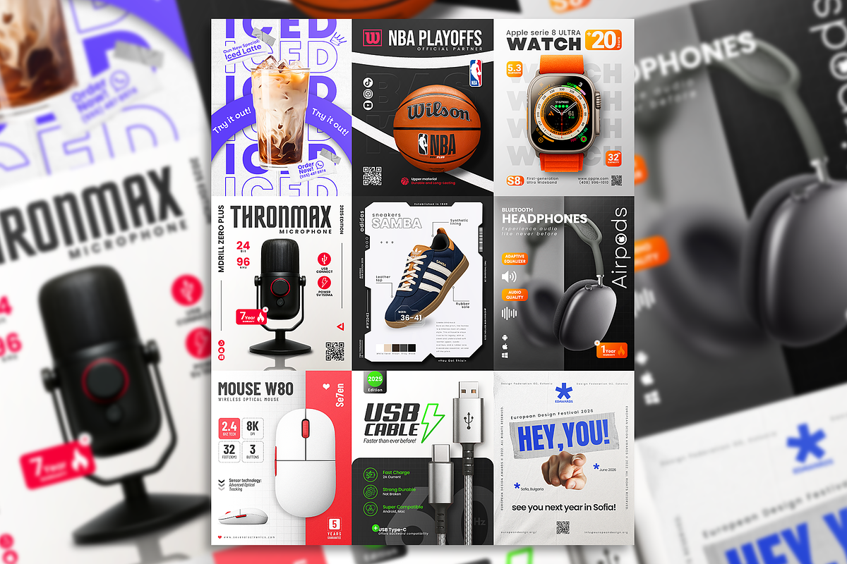 Social Media Templates (Psd+Canva), a Social Media Template by Nina Shaw (Photo 2 of 11)