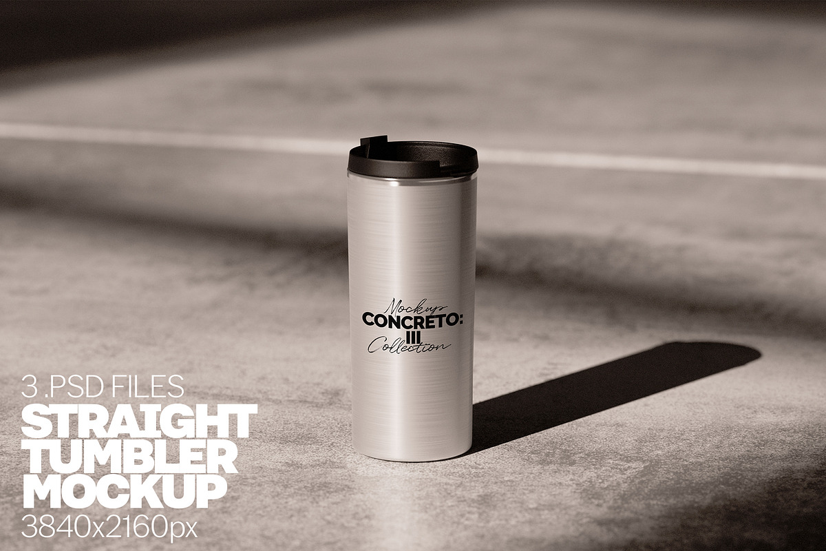 Silver Straight Tumbler Mockup, a Merchandise Mockup by Banana Mockups (Photo 1 of 5)