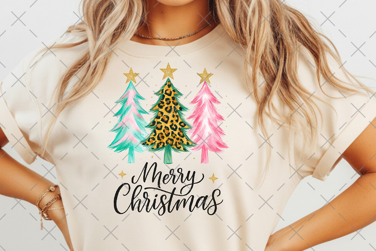 Merry Christmas Leopard Trees PNG, an Illustration by Craft Nest (Photo 6 of 6)