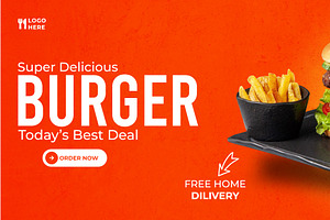 Food menu Facebook Cover Template, a Social Media Template by skaira9