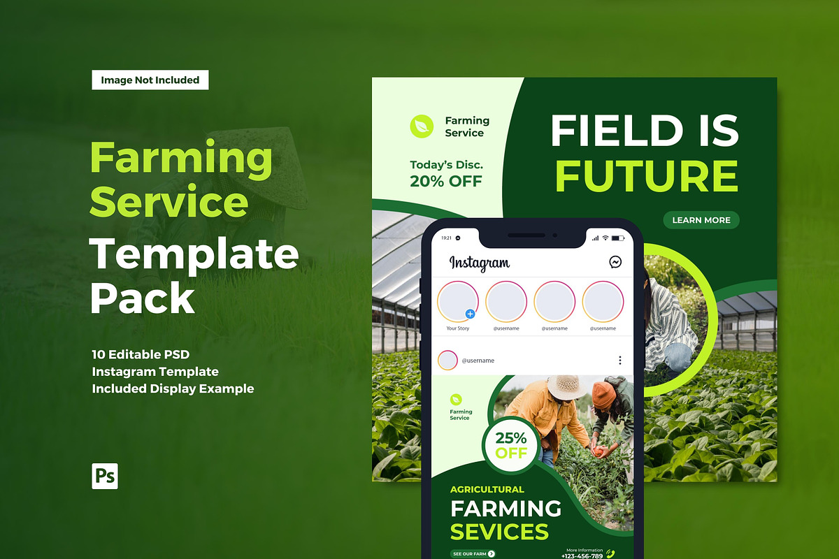 Farming Service Instagram Post, a Social Media Template by CavenArt (Photo 1 of 5)