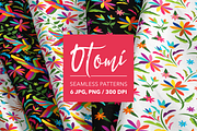 Mexican Otomi Seamless Patterns #2, a Pattern Graphic by Akbaly (Thumbnail 1 of 6)