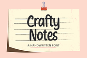 Crafty Notes - a Handwritten Font, a Script Font by Ali Hamidi (Thumbnail 1 of 9)