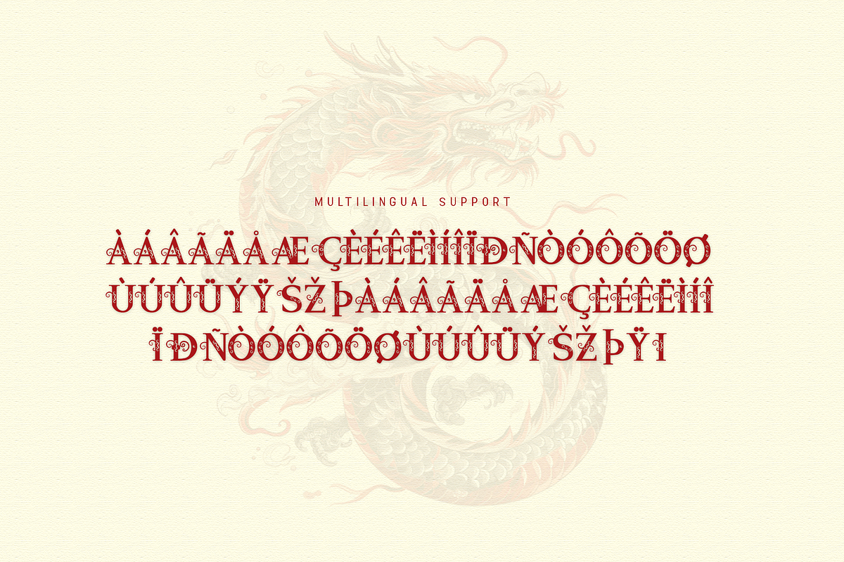 Chinese Dragon - Modern Chinese Font, a Serif Font by overlaytemplates (Photo 4 of 5)