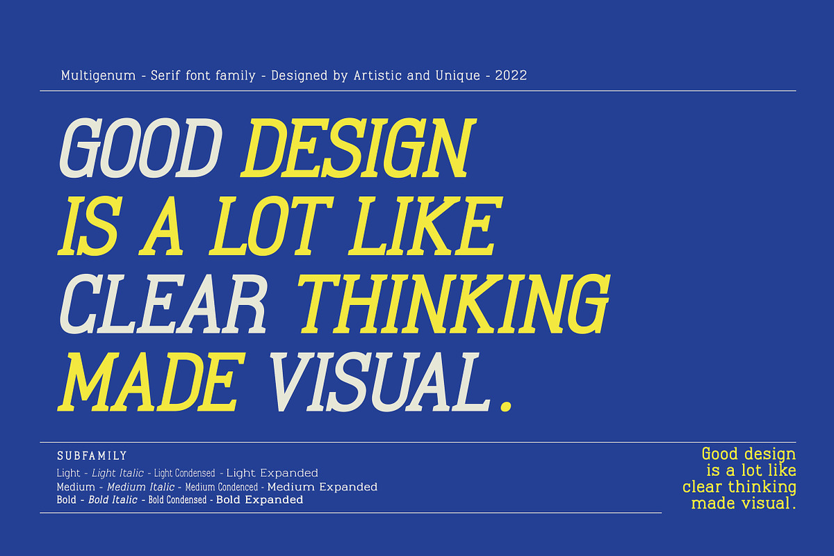 Multigenum - Serif font family, a Serif Font by Artistic & Unique (Photo 13 of 15)