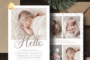 Birth Announcement Template BA002, an Invitation Template by Bellenity Design (Thumbnail 1 of 3)
