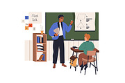 School teachers in classrooms set, an Education Illustration by Good Studio (Thumbnail 6 of 15)