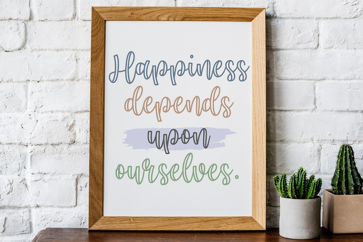 Minoline - Modern Handwritten Font, a Script Font by Balpirick Studio (Photo 4 of 7)
