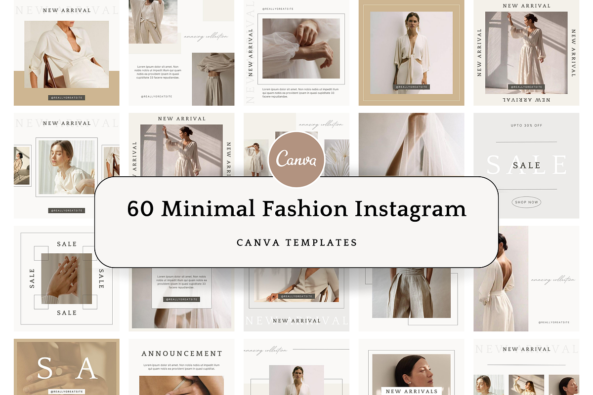 Minimalist Instagram Canva Templates, a Social Media Template by Saga Design Studio (Photo 1 of 8)