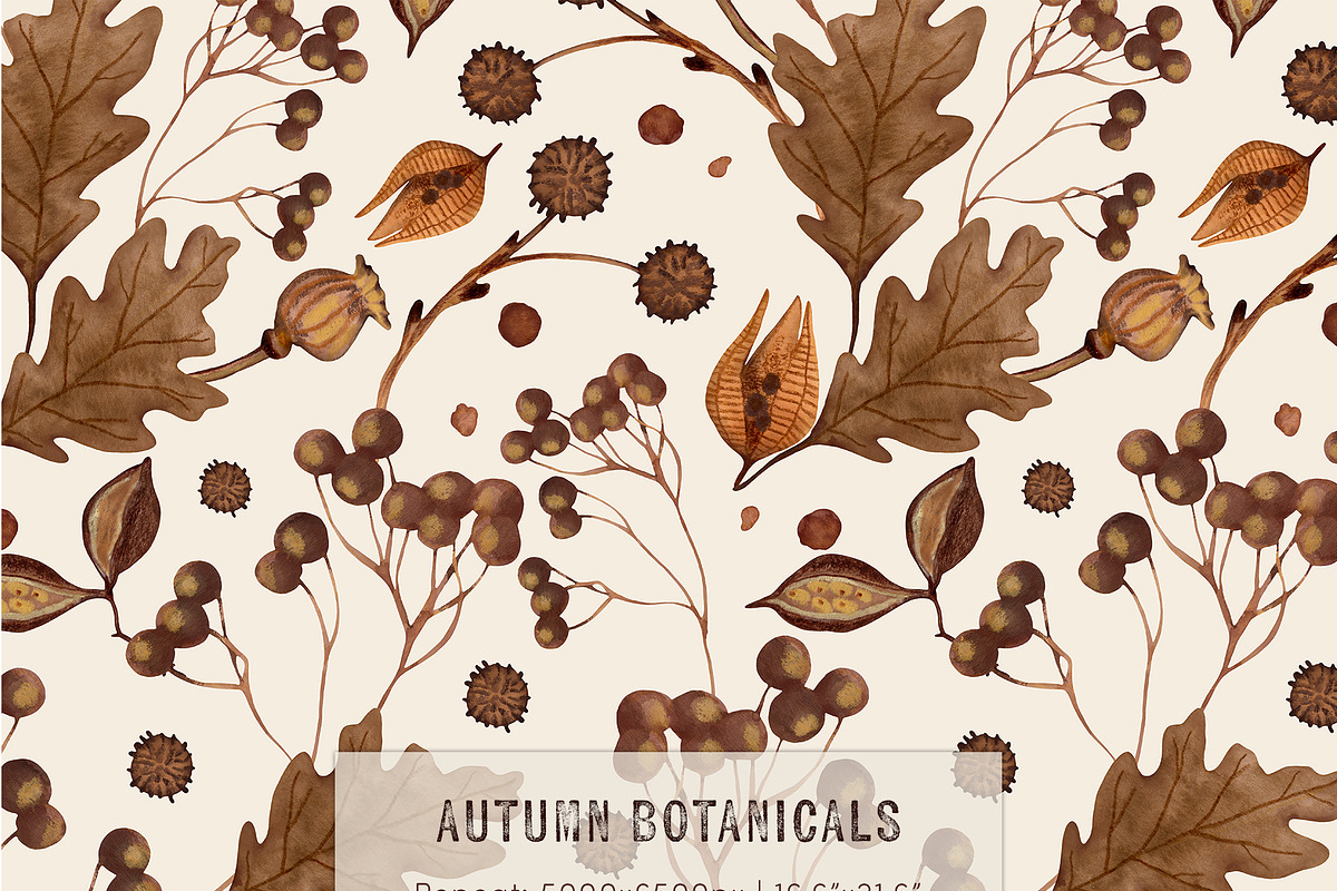 Autumn Botanicals Clipart & Patterns, an Object Graphic by ArtPavo (Photo 3 of 10)