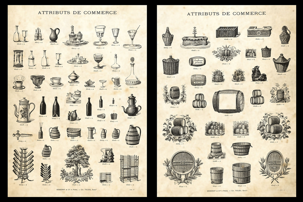 Food & wine / Vintage engravings preview 3
