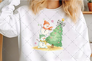 Coquette Glitter Christmas Snowman, an Illustration by Craft Nest (Thumbnail 6 of 6)