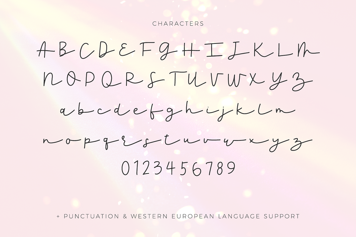 Rainbow Wishes Script, a Script Font by Beck McCormick (Photo 9 of 9)