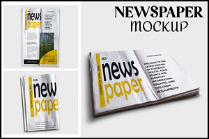 Newspaper Mockup, a Mockup by mockupbuys