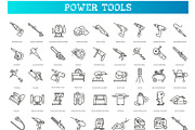 Power Tools icons set, an Outline Icon by Tettygreen (Thumbnail 1 of 2)
