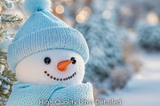 Pastel Snowman Christmas Backdrop, a Background Photo by Winwin Design Art (Thumbnail 2 of 9)