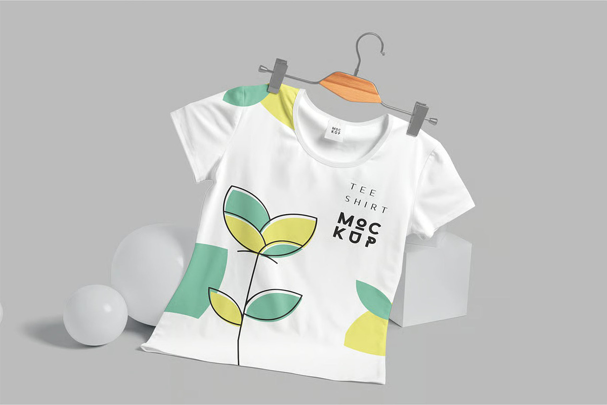 Broad Neck Half Sleeves Shirt Mockup, an Advertising Mockup by megostudi0 (Photo 5 of 7)
