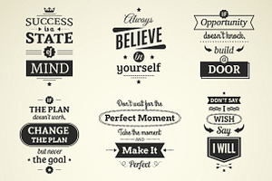 Inspiring Success Quotes Posters Set