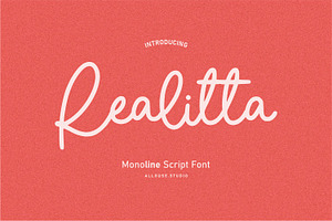 Realitta Font, a Script Font by Allouse Studio