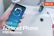 Android Phone Galaxy PSD Mockup, an Android Mockup by StartMockups.com (Thumbnail 2 of 2)