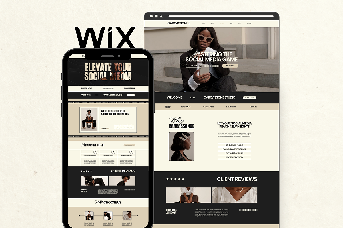 Wix Website Template Small Business, a Wix Template by Branding Babe Co. (Photo 1 of 10)