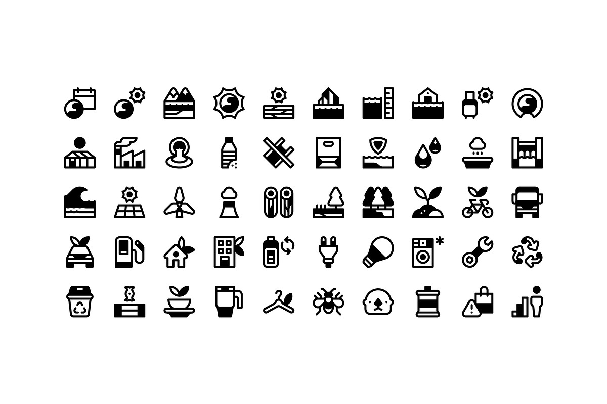 50 Climate And Sustainability Icons, an Outline Icon by Side Project (Photo 3 of 8)