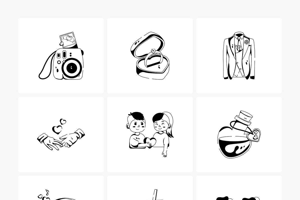 Animated Love and Wedding Icons, a Duotone Icon by Prosymbols (Photo 11 of 14)