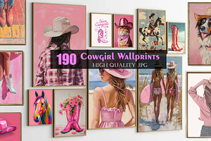 Cowgirl wall prints, Western Posters