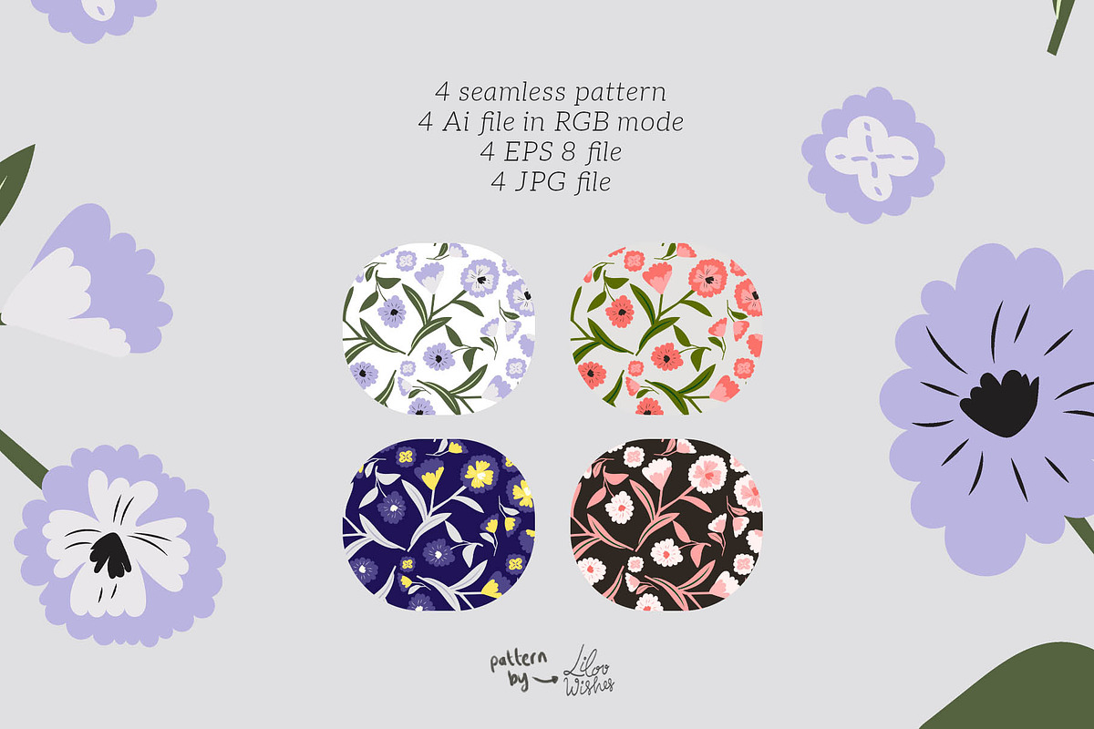 your garden seamless pattern, a Pattern Graphic by lilovwishes (Photo 2 of 5)