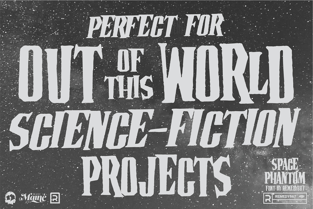 Space Phantom - Retro Sci-Fi Font, a Font by Remedy667 (Photo 10 of 10)