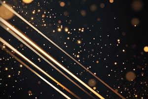 Glimmering golden particles on black, a Photo by Beautiful things