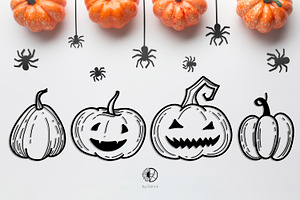 Spooky Doodles Halloween SVG Clipart