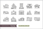 Buildings 4-pack icon bundle, an Outline Icon by Picture Window (Thumbnail 4 of 6)