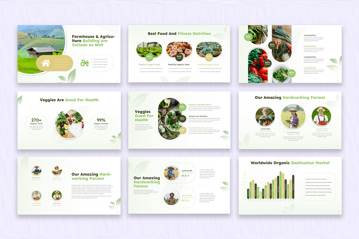 Organic Food Pitch Deck Presentation, a Presentation Template by SlideStack (Photo 2 of 5)