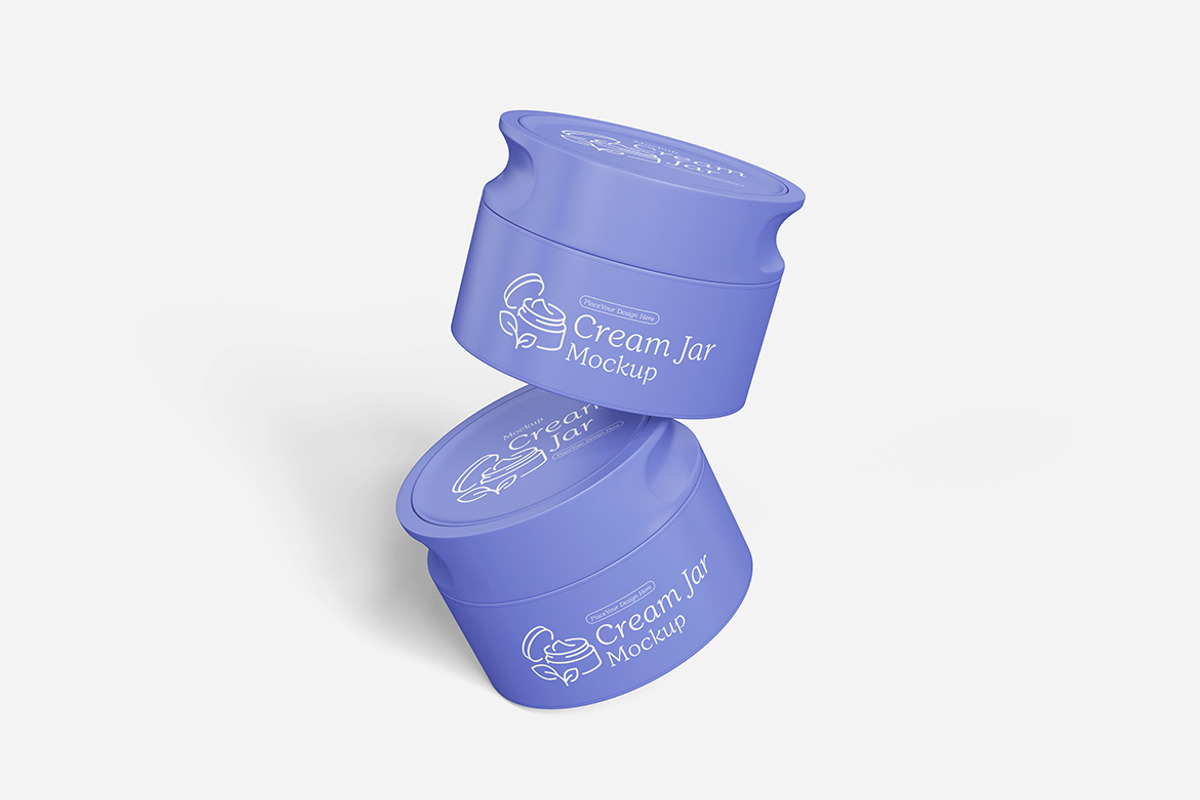 Cream Jar Mockup PSD, an Advertising Mockup by Indah (Photo 4 of 6)
