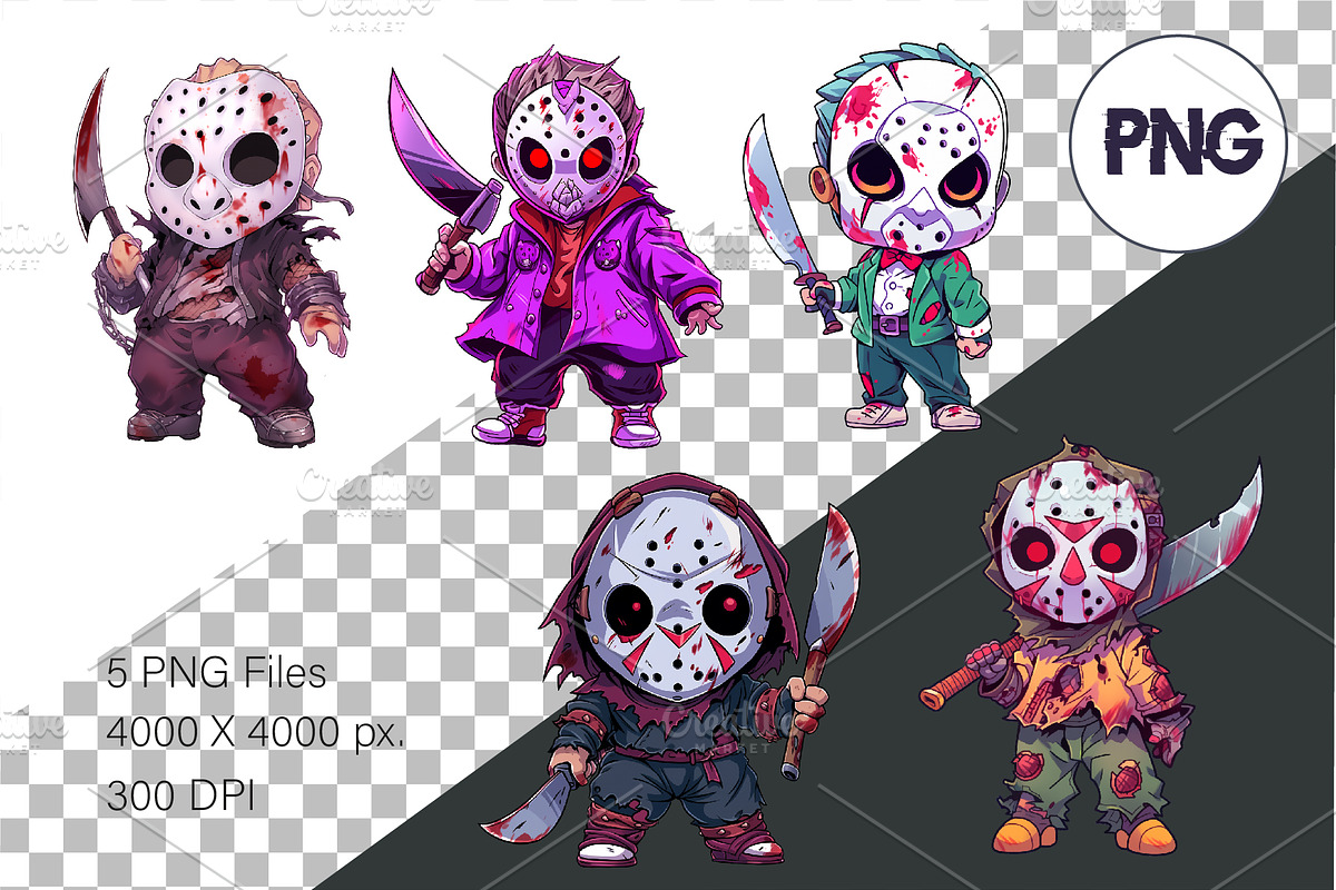 Cartoon Horror Halloween Guys 04., a Decorative Illustration by KENO Mascots (Photo 2 of 10)