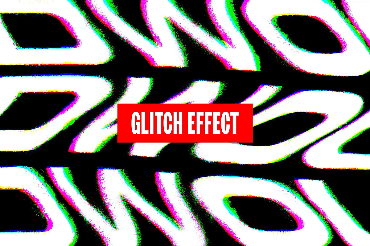 Glitch Distort Text Effect, a Layer Style Add-On by Design Squad (Photo 1 of 4)