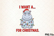 I Want a Hippopotamus for Christmas, a Seasonal Illustration by Layerology (Thumbnail 1 of 4)