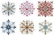 Christmas Snowflake Clipart, an Illustration by DreamArtGraphic (Thumbnail 4 of 5)