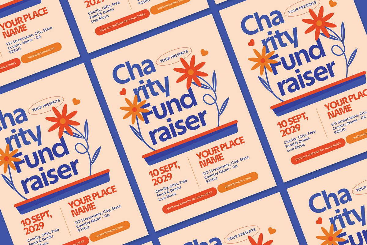 Charity Fundraiser - Flyer, a Brochure Template by Izdihaar_Studio (Photo 3 of 3)